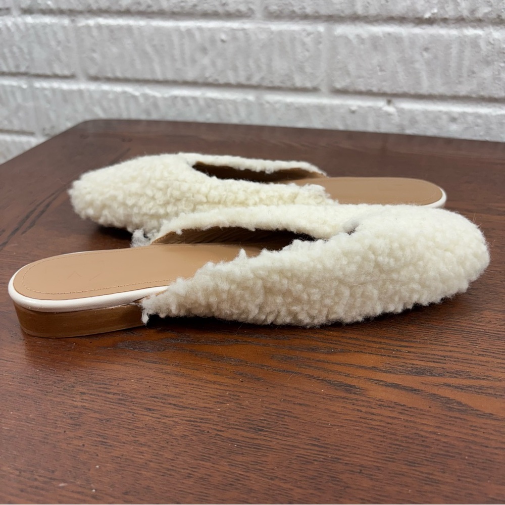 Flattered Malva Teddy Slip On Mules Cream Flats Women’s EU 38 - Picture 3 of 10